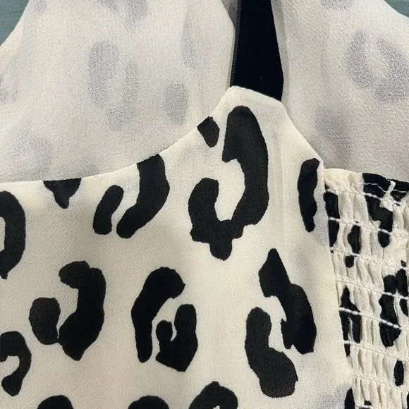 Reformation Leopard Print Dress with Black Straps - Picture 9 of 11